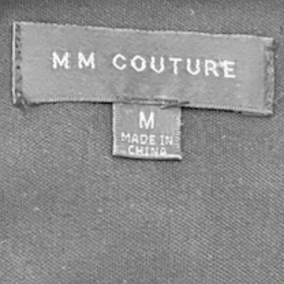 MM Couture Medium Black Cutout Long Sleeve Asymmetrical Neckline Bodycon… - Picture 5 of 7